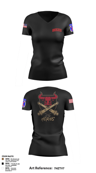Women's Short Sleeve Vneck Shirt, BRAVO BULLS, Army, Teamtime, Team time, sublimation, custom sports apparel, team uniforms, spirit wear, spiritwear, sports uniforms, custom shirts, team store, custom team store, fundraiser sports, apparel fundraiser