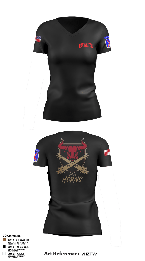 Women's Short Sleeve Vneck Shirt, BRAVO BULLS, Army, Teamtime, Team time, sublimation, custom sports apparel, team uniforms, spirit wear, spiritwear, sports uniforms, custom shirts, team store, custom team store, fundraiser sports, apparel fundraiser