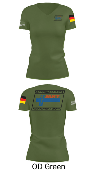Women's Short Sleeve Vneck Shirt, MKT Ingolstadt, Fire Department, Teamtime, Team time, sublimation, custom sports apparel, team uniforms, spirit wear, spiritwear, sports uniforms, custom shirts, team store, custom team store, fundraiser sports, apparel fundraiser