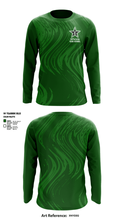 Estacada High School Swimming 46446470 Long Sleeve Performance Shirt - 1