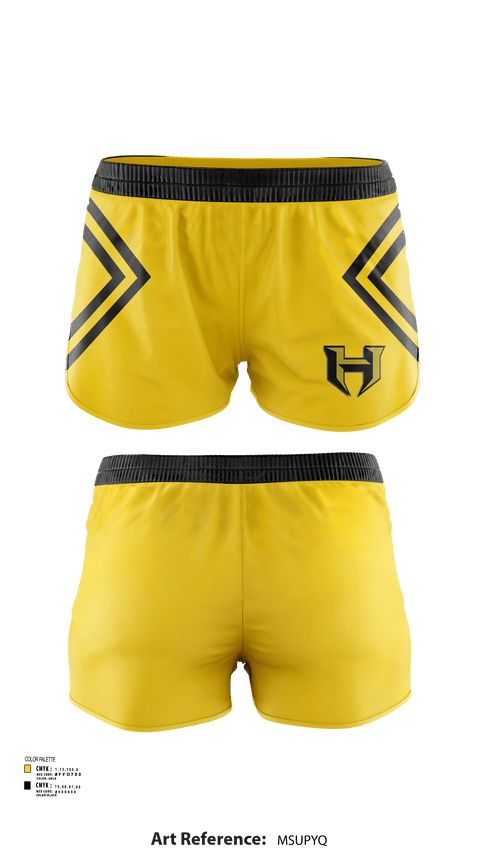 Womens Shorts, Hubbard Middle School Cheer, Cheer, Teamtime, Team time, sublimation, custom sports apparel, team uniforms, spirit wear, spiritwear, sports uniforms, custom shirts, team store, custom team store, fundraiser sports, apparel fundraiser