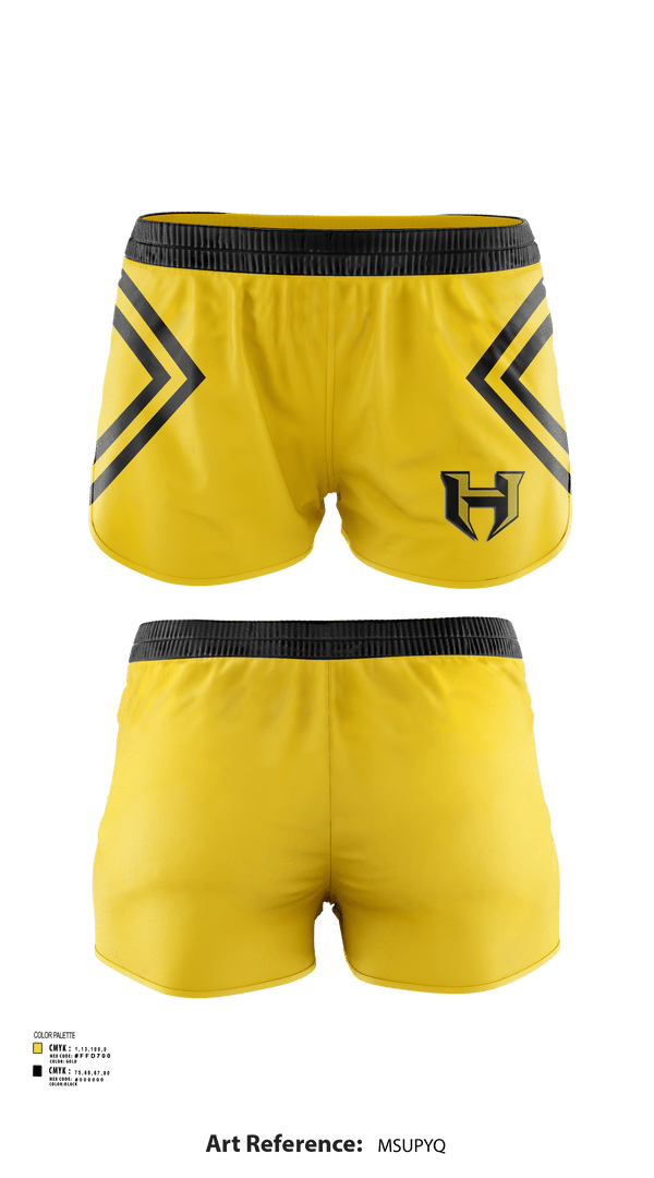 Womens Shorts, Hubbard Middle School Cheer, Cheer, Teamtime, Team time, sublimation, custom sports apparel, team uniforms, spirit wear, spiritwear, sports uniforms, custom shirts, team store, custom team store, fundraiser sports, apparel fundraiser