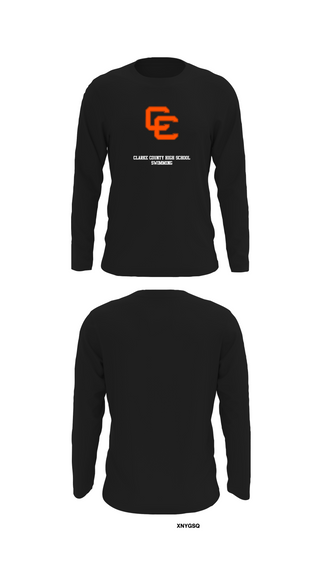 Long Sleeve Performance Shirt, Clarke County High School Swimming, Swimming, Teamtime, Team time, sublimation, custom sports apparel, team uniforms, spirit wear, spiritwear, sports uniforms, custom shirts, team store, custom team store, fundraiser sports, apparel fundraiser
