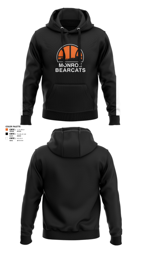 Hoodie, Monroe High School Basketball, Women's Basketball, Teamtime, Team time, sublimation, custom sports apparel, team uniforms, spirit wear, spiritwear, sports uniforms, custom shirts, team store, custom team store, fundraiser sports, apparel fundraiser