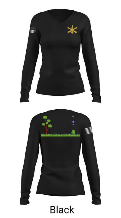The Legion 97243463 Women's Long Sleeve V-neck Shirt - 37