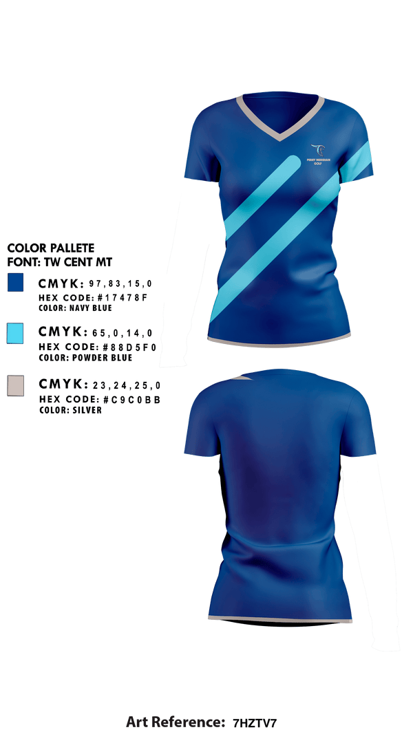 Womens Short Sleeve Vneck Shirt, Perry Meridian High School Golf, Golf, Teamtime, Team time, sublimation, custom sports apparel, team uniforms, spirit wear, spiritwear, sports uniforms, custom shirts, team store, custom team store, fundraiser sports, apparel fundraiser