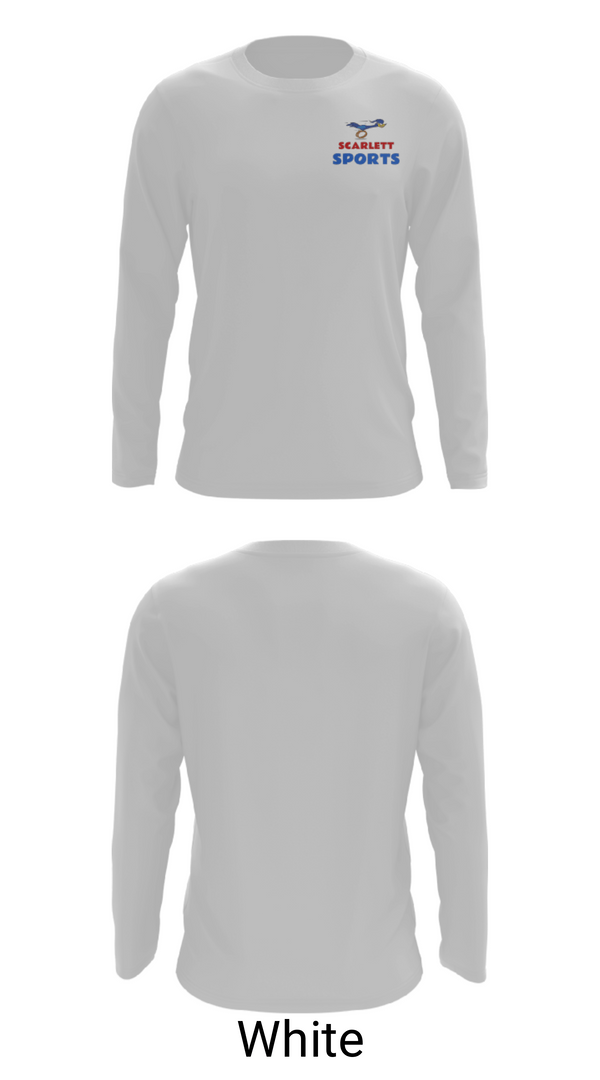 Long Sleeve Performance Shirt, Scarlett Middle School Cross Country, Cross Country, Teamtime, Team time, sublimation, custom sports apparel, team uniforms, spirit wear, spiritwear, sports uniforms, custom shirts, team store, custom team store, fundraiser sports, apparel fundraiser