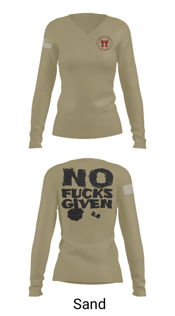 Womens Long Sleeve Vneck Shirt, Rakkasans, Army, Teamtime, Team time, sublimation, custom sports apparel, team uniforms, spirit wear, spiritwear, sports uniforms, custom shirts, team store, custom team store, fundraiser sports, apparel fundraiser