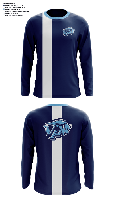 Vista Peak Preparatory Golf 18204582 Long Sleeve Performance Shirt - 41