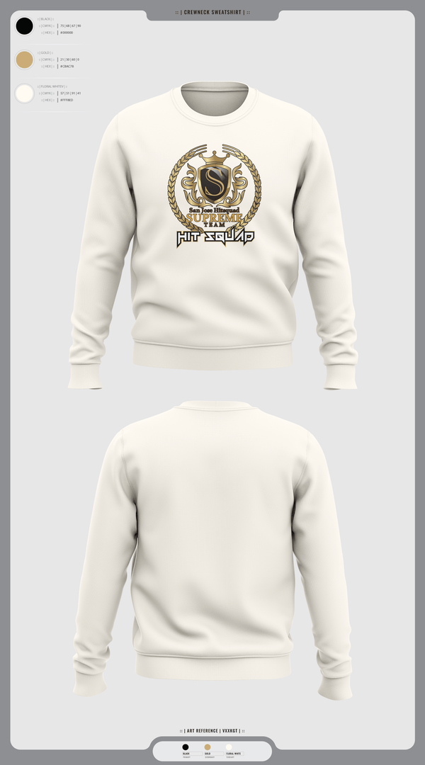 Crew Neck Sweatshirt, San Jose Hitsquad, , Teamtime, Team time, sublimation, custom sports apparel, team uniforms, spirit wear, spiritwear, sports uniforms, custom shirts, team store, custom team store, fundraiser sports, apparel fundraiser