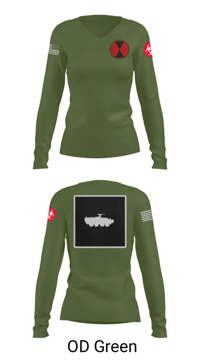 RECCE 67362725 Women's Long Sleeve V-neck Shirt - 57