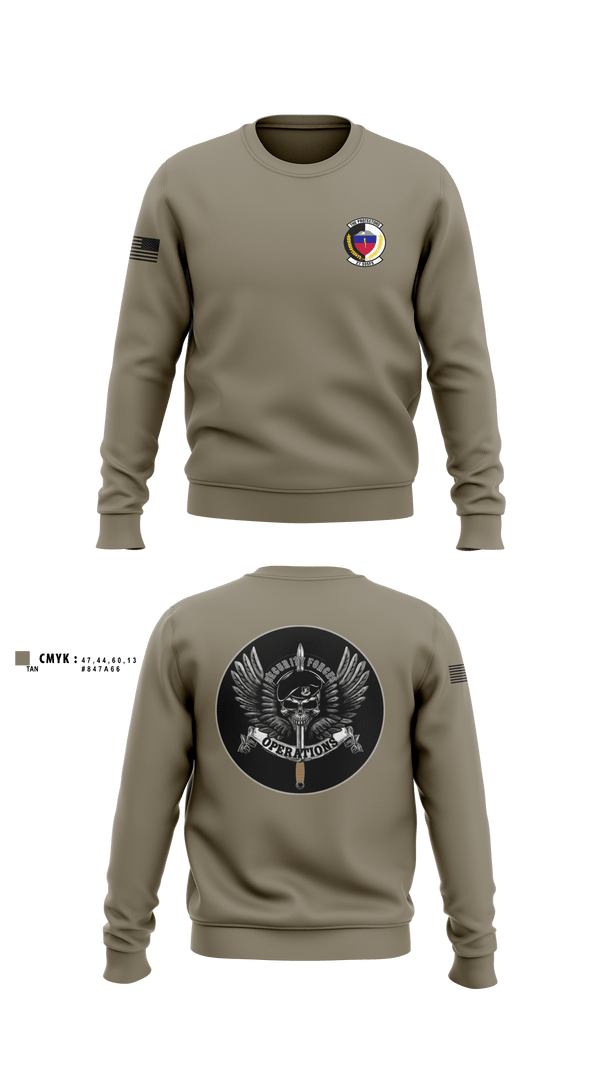 Crew Neck Sweatshirt, 27 SOSFS, Air Force, Teamtime, Team time, sublimation, custom sports apparel, team uniforms, spirit wear, spiritwear, sports uniforms, custom shirts, team store, custom team store, fundraiser sports, apparel fundraiser