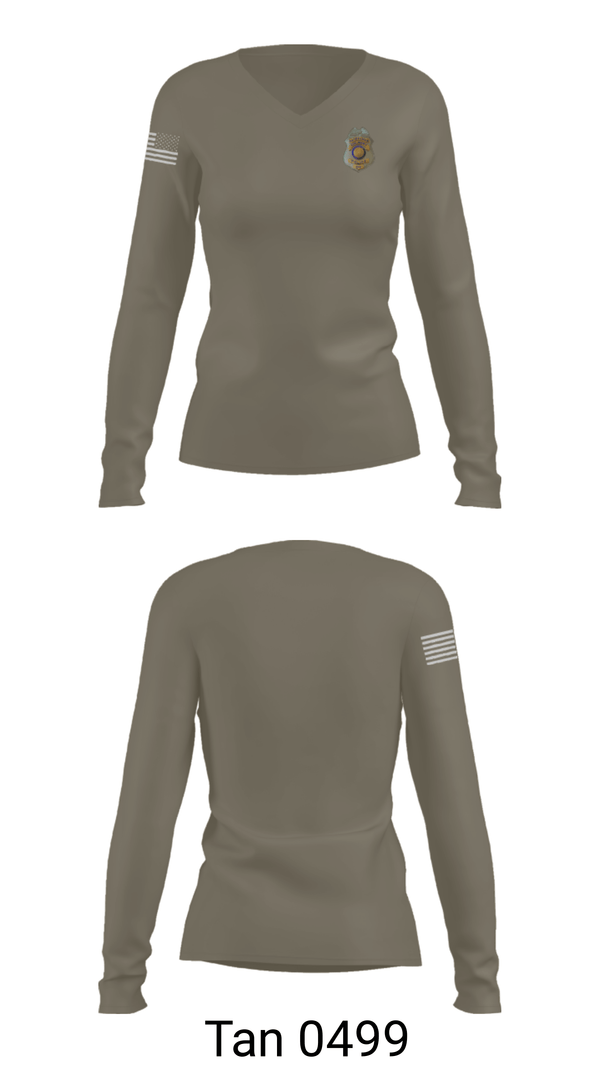 Women's Long Sleeve Vneck Shirt, Colbert PD, Police, Teamtime, Team time, sublimation, custom sports apparel, team uniforms, spirit wear, spiritwear, sports uniforms, custom shirts, team store, custom team store, fundraiser sports, apparel fundraiser