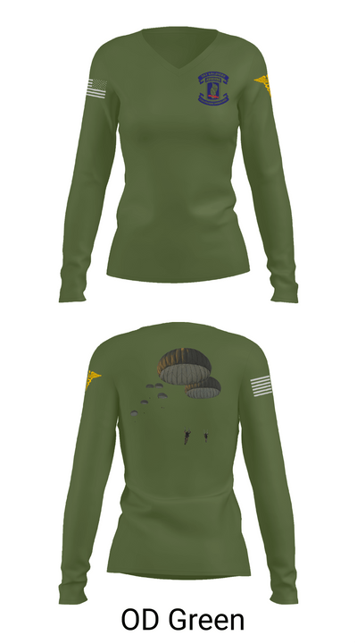 173rd Airborne Division 25109873 Women's Long Sleeve V-neck Shirt -1 57