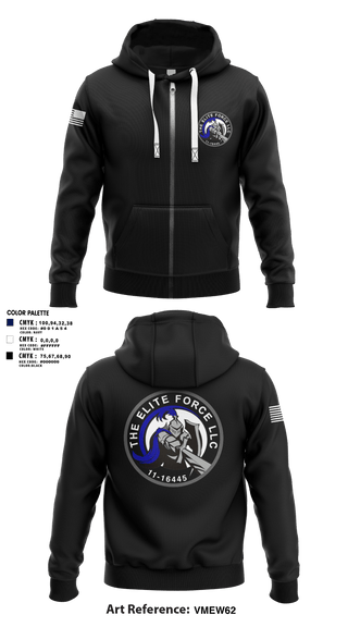 Zip Hoodie, The Elite Force Llc, Police, Teamtime, Team time, sublimation, custom sports apparel, team uniforms, spirit wear, spiritwear, sports uniforms, custom shirts, team store, custom team store, fundraiser sports, apparel fundraiser