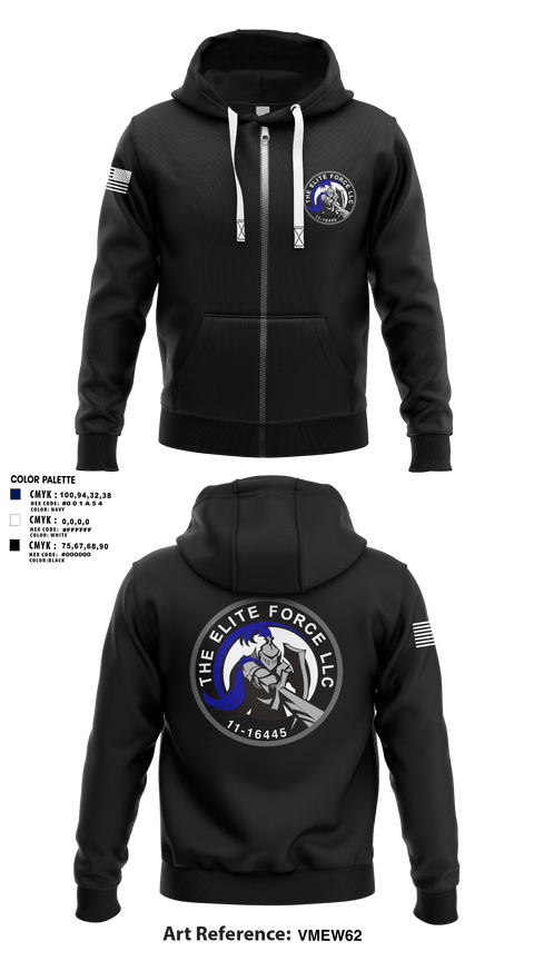 Zip Hoodie, The Elite Force Llc, Police, Teamtime, Team time, sublimation, custom sports apparel, team uniforms, spirit wear, spiritwear, sports uniforms, custom shirts, team store, custom team store, fundraiser sports, apparel fundraiser