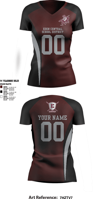 Womens Short Sleeve Vneck Shirt, Eden Central School District Volleyball, Women's Volleyball, Teamtime, Team time, sublimation, custom sports apparel, team uniforms, spirit wear, spiritwear, sports uniforms, custom shirts, team store, custom team store, fundraiser sports, apparel fundraiser