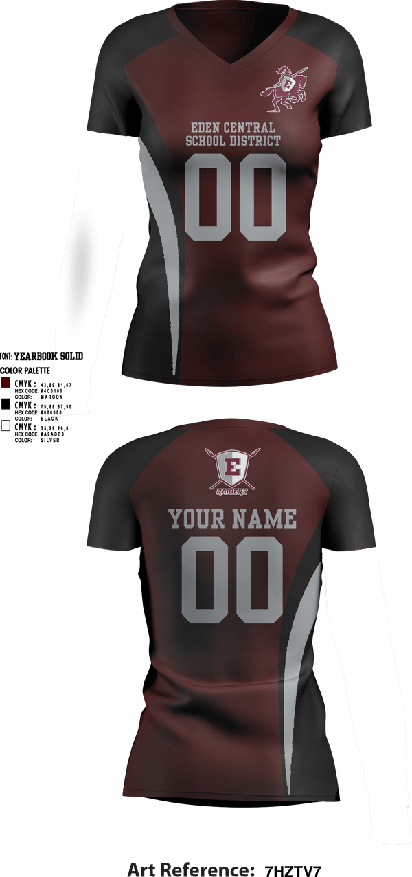 Womens Short Sleeve Vneck Shirt, Eden Central School District Volleyball, Women's Volleyball, Teamtime, Team time, sublimation, custom sports apparel, team uniforms, spirit wear, spiritwear, sports uniforms, custom shirts, team store, custom team store, fundraiser sports, apparel fundraiser