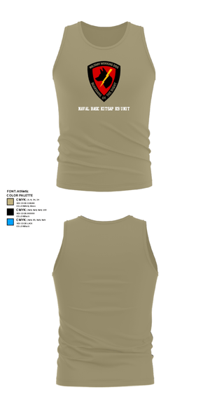 Tank Top, Naval Base Kitsap K9 Unit, Navy, Teamtime, Team time, sublimation, custom sports apparel, team uniforms, spirit wear, spiritwear, sports uniforms, custom shirts, team store, custom team store, fundraiser sports, apparel fundraiser