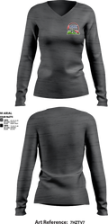 Mowbros 38789795 Women's Long Sleeve V-neck Shirt - 2