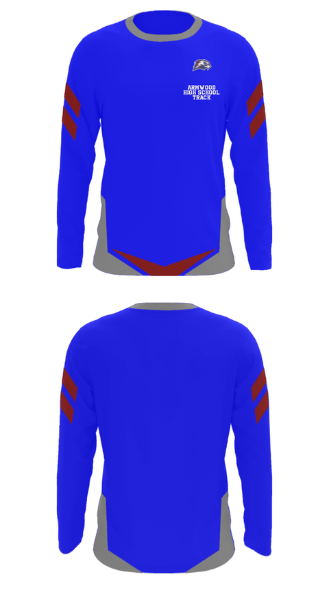 Long Sleeve Performance Shirt, Armwood High School Track, Track & Field, Teamtime, Team time, sublimation, custom sports apparel, team uniforms, spirit wear, spiritwear, sports uniforms, custom shirts, team store, custom team store, fundraiser sports, apparel fundraiser