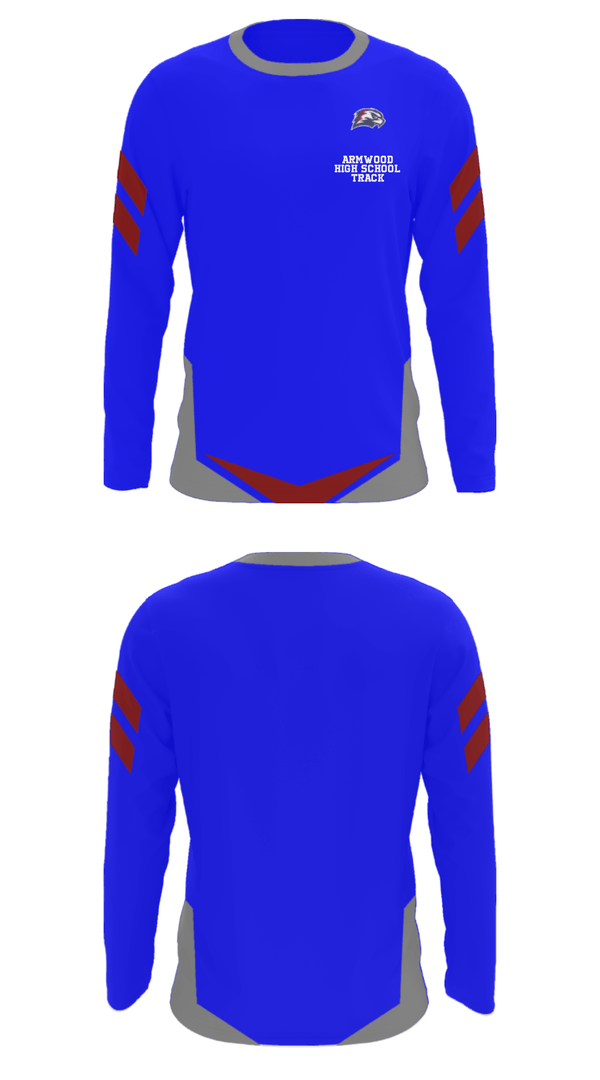Long Sleeve Performance Shirt, Armwood High School Track, Track & Field, Teamtime, Team time, sublimation, custom sports apparel, team uniforms, spirit wear, spiritwear, sports uniforms, custom shirts, team store, custom team store, fundraiser sports, apparel fundraiser