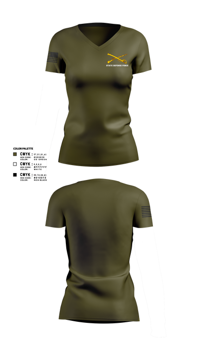 Airborne Women's Short Sleeve V-neck Shirt - 1