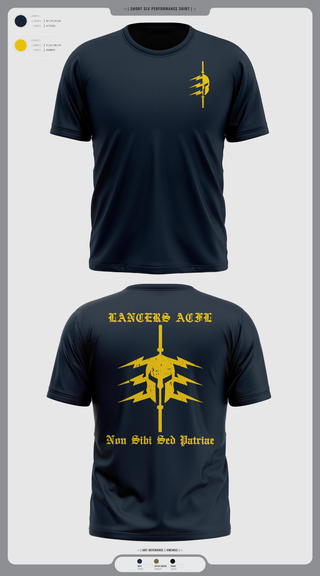 Short Sleeve Performance Shirt, LANCERS ACFL, Navy, Teamtime, Team time, sublimation, custom sports apparel, team uniforms, spirit wear, spiritwear, sports uniforms, custom shirts, team store, custom team store, fundraiser sports, apparel fundraiser
