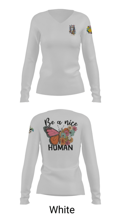 Maria 23139358 Women's Long Sleeve V-neck Shirt -1 16