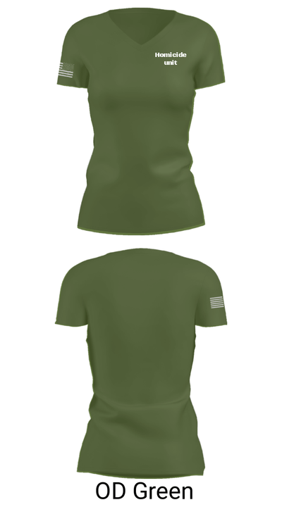 Homicide unit 32913625 Women's Short Sleeve V-neck Shirt - 46