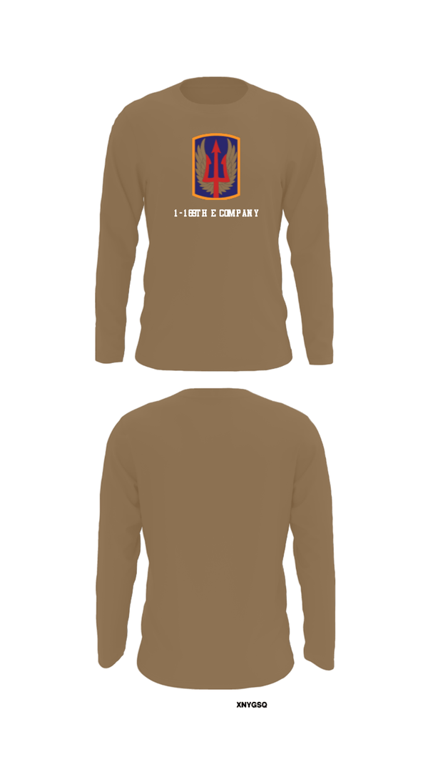 Long Sleeve Performance Shirt, 1-169th E Company, National Guard, Teamtime, Team time, sublimation, custom sports apparel, team uniforms, spirit wear, spiritwear, sports uniforms, custom shirts, team store, custom team store, fundraiser sports, apparel fundraiser