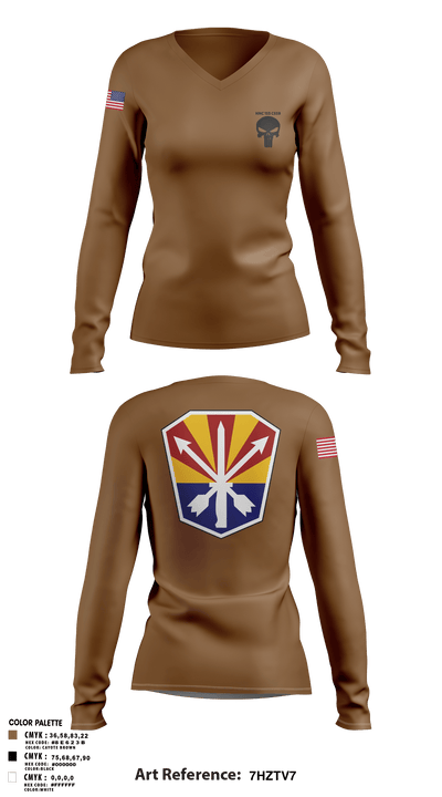 HHC 153 CSSB 55719038 Women's Long Sleeve V-neck Shirt - 1
