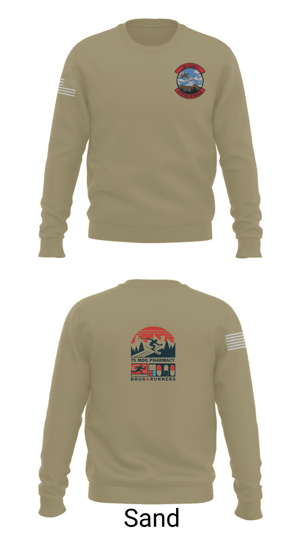 Crew Neck Sweatshirt, 75 HCOS SGGD, Air Force, Teamtime, Team time, sublimation, custom sports apparel, team uniforms, spirit wear, spiritwear, sports uniforms, custom shirts, team store, custom team store, fundraiser sports, apparel fundraiser
