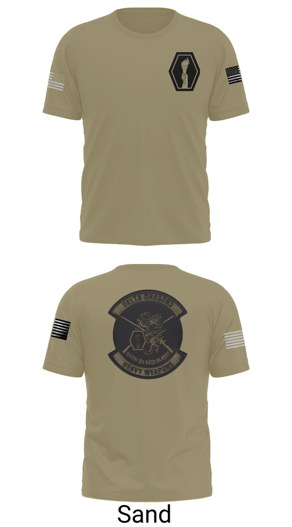 Old School Cotton Feel Shirt, 100th Battalion 442nd Infantry Delta dragons, Army, Teamtime, Team time, sublimation, custom sports apparel, team uniforms, spirit wear, spiritwear, sports uniforms, custom shirts, team store, custom team store, fundraiser sports, apparel fundraiser