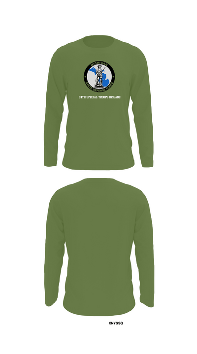 24th Special Troops Brigade 40450029 Long Sleeve Performance Shirt 50