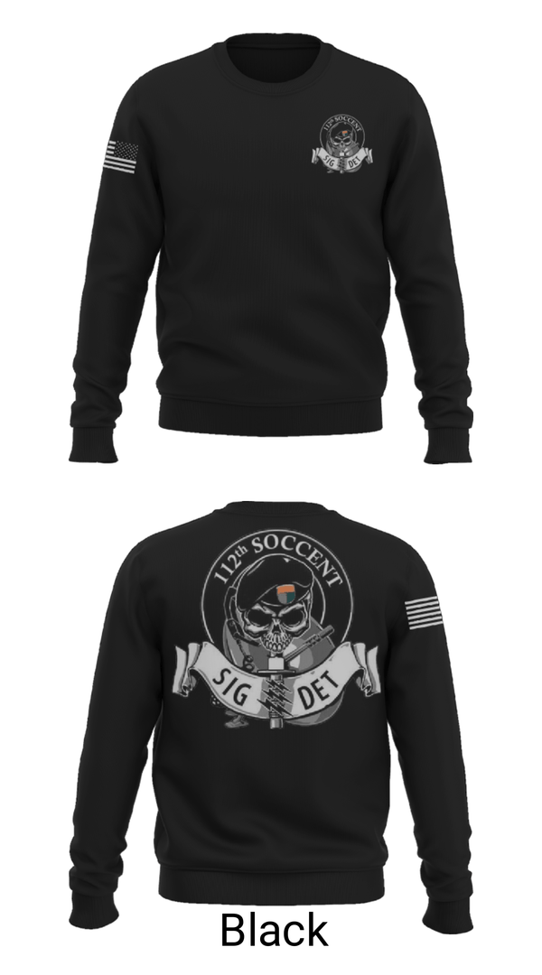 Crew Neck Sweatshirt, 112 SOCCENT SIGDET, Army, Teamtime, Team time, sublimation, custom sports apparel, team uniforms, spirit wear, spiritwear, sports uniforms, custom shirts, team store, custom team store, fundraiser sports, apparel fundraiser