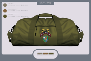 Duffle Bag, 75th Ranger regiment, Army, Teamtime, Team time, sublimation, custom sports apparel, team uniforms, spirit wear, spiritwear, sports uniforms, custom shirts, team store, custom team store, fundraiser sports, apparel fundraiser