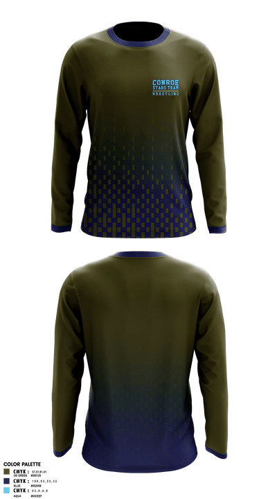 Conroe Stars Team 63554216 Long Sleeve Rash Guard Shirt - 1