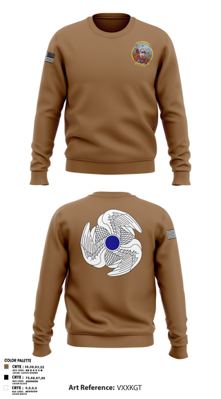 Crew Neck Sweatshirt, 1-222nd AVN RGT, Army, Teamtime, Team time, sublimation, custom sports apparel, team uniforms, spirit wear, spiritwear, sports uniforms, custom shirts, team store, custom team store, fundraiser sports, apparel fundraiser
