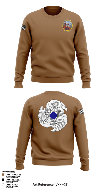 1-222nd AVN RGT 56947189 Crew Neck Sweatshirt - 1