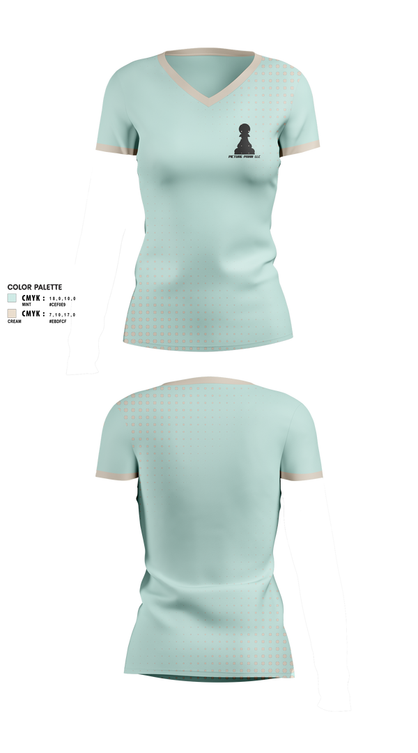 Womens Short Sleeve Vneck Shirt, PICTURE PAWN LLC, E-Sports, Teamtime, Team time, sublimation, custom sports apparel, team uniforms, spirit wear, spiritwear, sports uniforms, custom shirts, team store, custom team store, fundraiser sports, apparel fundraiser