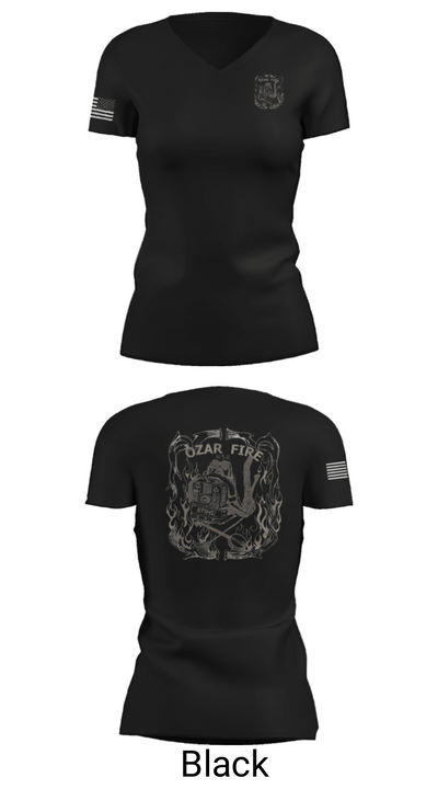OZARK FIRE 56967541 Women's Short Sleeve V-neck Shirt - 28