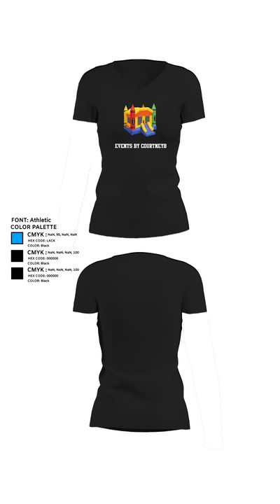 Events By CourtneyB 54190436 Women's Short Sleeve V-neck Shirt - 37