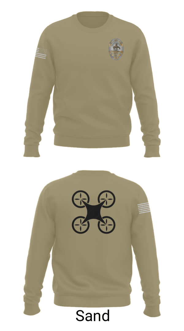 Crew Neck Sweatshirt, UAS Pilot, Police, Teamtime, Team time, sublimation, custom sports apparel, team uniforms, spirit wear, spiritwear, sports uniforms, custom shirts, team store, custom team store, fundraiser sports, apparel fundraiser