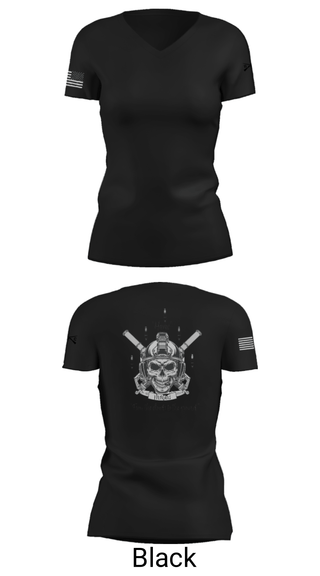 Womens Short Sleeve Vneck Shirt, C co 1-185 Th, Army, Teamtime, Team time, sublimation, custom sports apparel, team uniforms, spirit wear, spiritwear, sports uniforms, custom shirts, team store, custom team store, fundraiser sports, apparel fundraiser