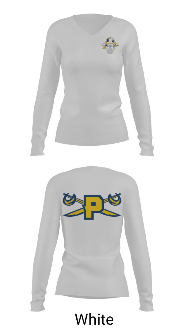 Women's Long Sleeve Vneck Shirt, Paul Public Charter School (High School) Football, Football, Teamtime, Team time, sublimation, custom sports apparel, team uniforms, spirit wear, spiritwear, sports uniforms, custom shirts, team store, custom team store, fundraiser sports, apparel fundraiser