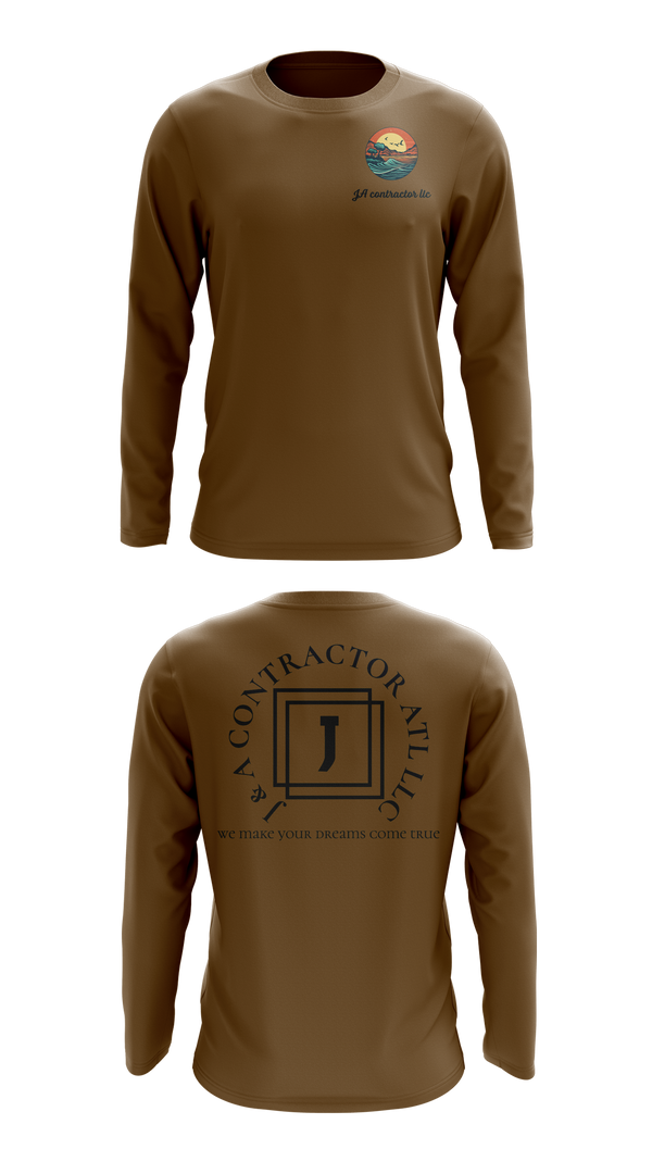 Long Sleeve Performance Shirt, J & A CONTRACTOR ATL LLC, , Teamtime, Team time, sublimation, custom sports apparel, team uniforms, spirit wear, spiritwear, sports uniforms, custom shirts, team store, custom team store, fundraiser sports, apparel fundraiser