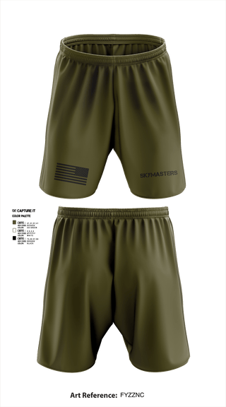 Athletic Shorts With Pockets, Skymasters, Army, Teamtime, Team time, sublimation, custom sports apparel, team uniforms, spirit wear, spiritwear, sports uniforms, custom shirts, team store, custom team store, fundraiser sports, apparel fundraiser