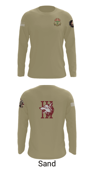 Long Sleeve Performance Shirt, Apache company, 4-6 IN, Army, Teamtime, Team time, sublimation, custom sports apparel, team uniforms, spirit wear, spiritwear, sports uniforms, custom shirts, team store, custom team store, fundraiser sports, apparel fundraiser