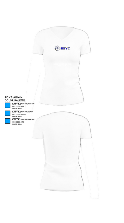 Bloomingdale And Butler Youth Club 95468867 Women's Short Sleeve V-neck Shirt - 18